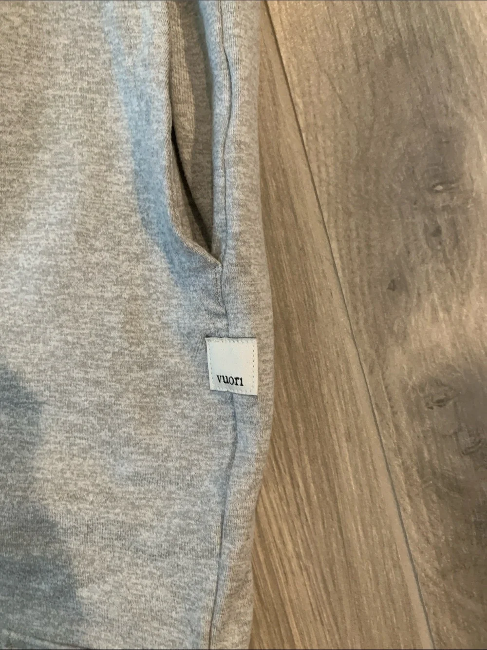 Vuori Light Gray Wide-Leg Cargo Sweatpants